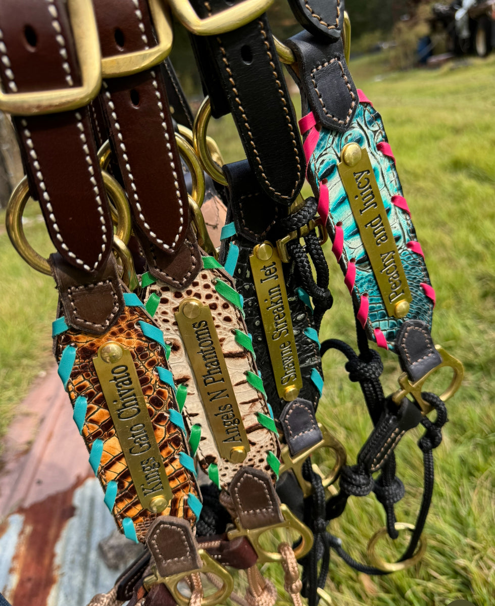 Add a Nameplate to my Halter – Bar Circle L Leather Bags