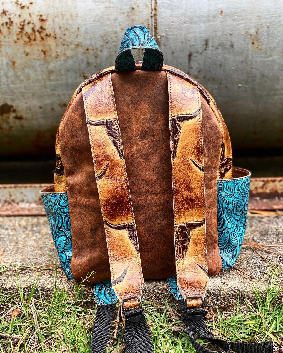 Embossed Leather Straps (Backpack Add On) – Bar Circle L Leather