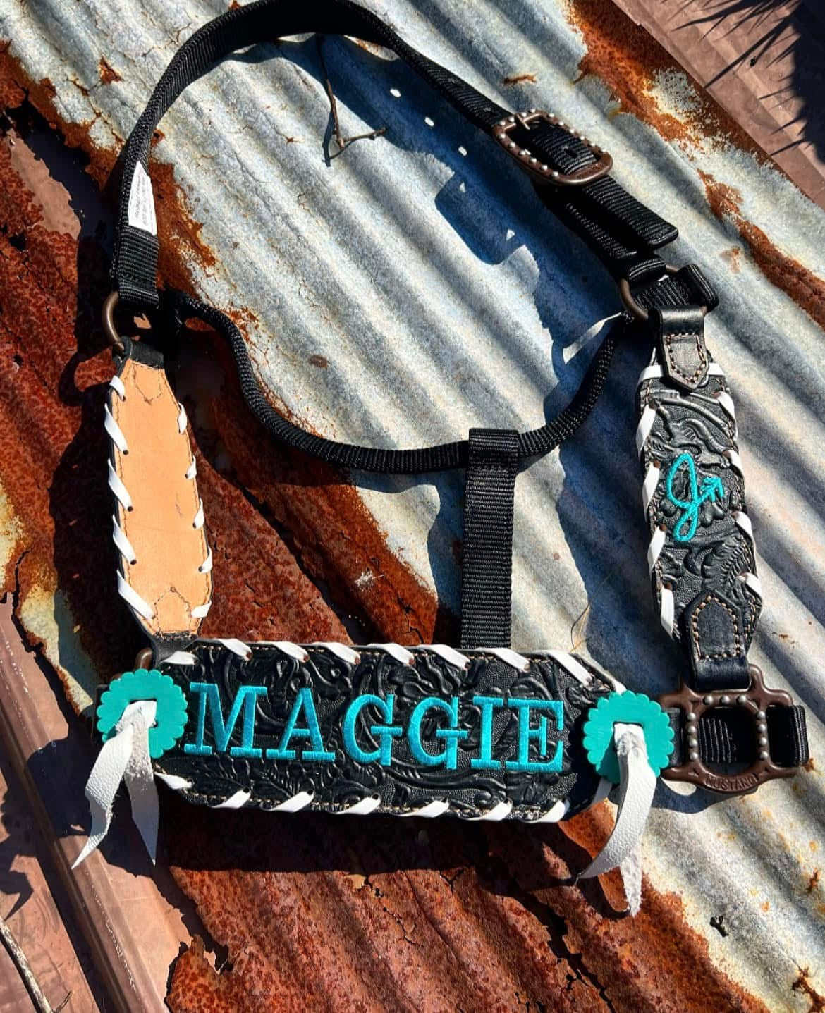 “Finish your own way” Halter (Black Tooled)