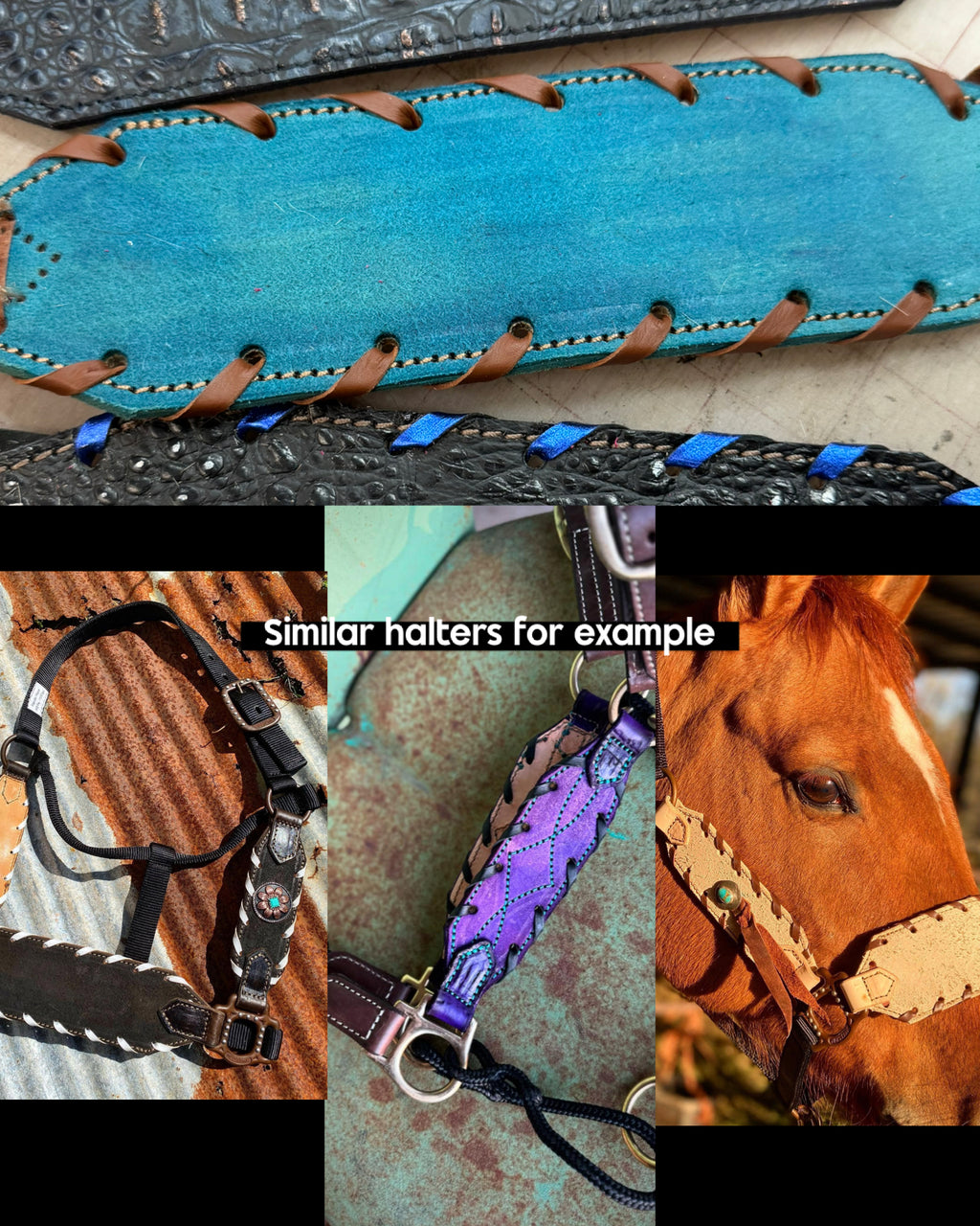 “Finish your own way” Halter (Turquoise Roughout)
