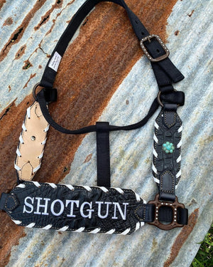 “Finish your own way” Halter (Black Gator)
