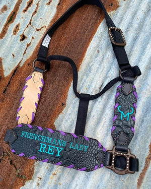 “Finish your own way” Halter (Black Gator)