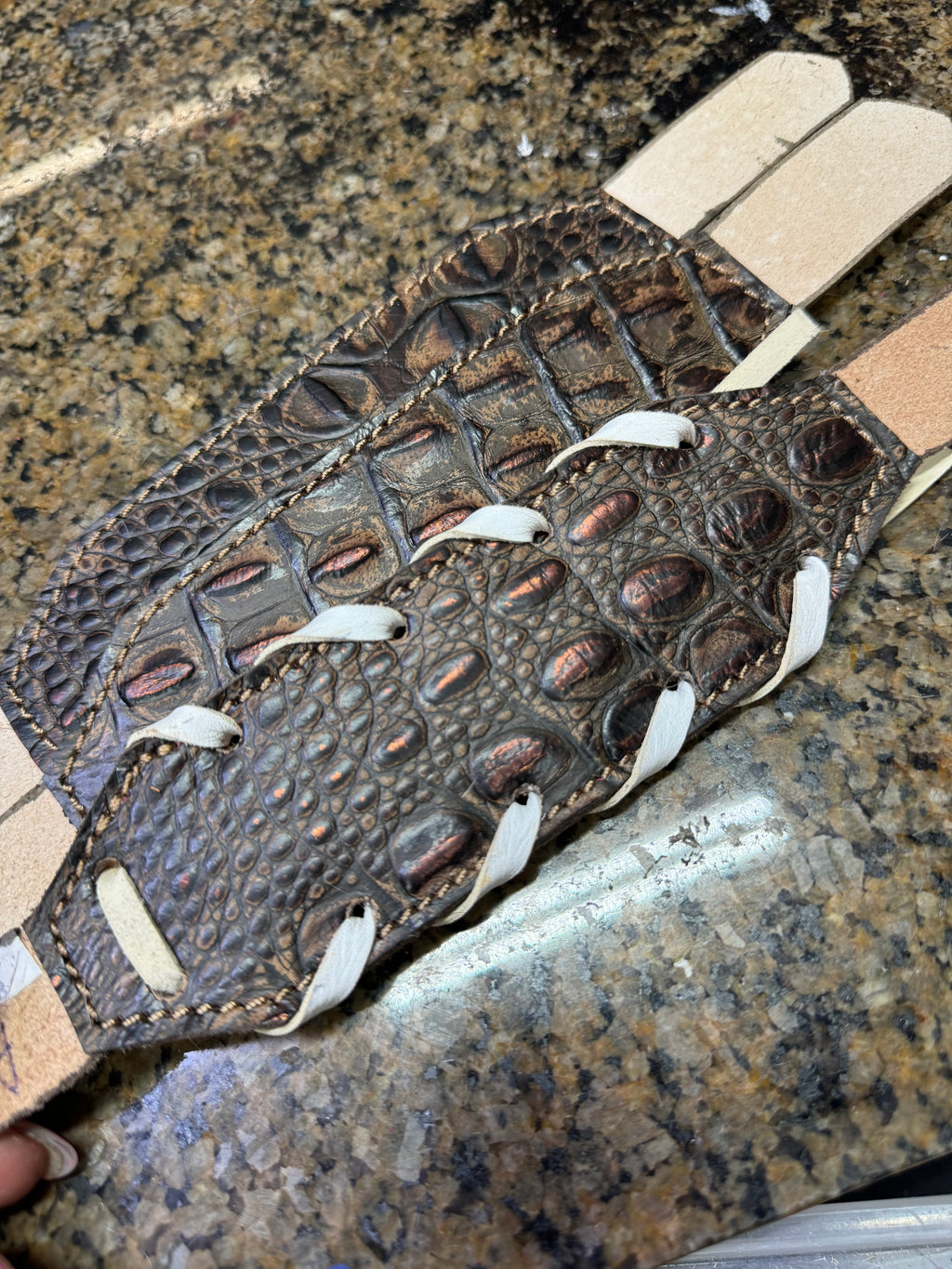 “Finish Your Own Way” Halter (Brown Gator)