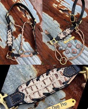 “Finish your own way” Halter (Ivory Gator)