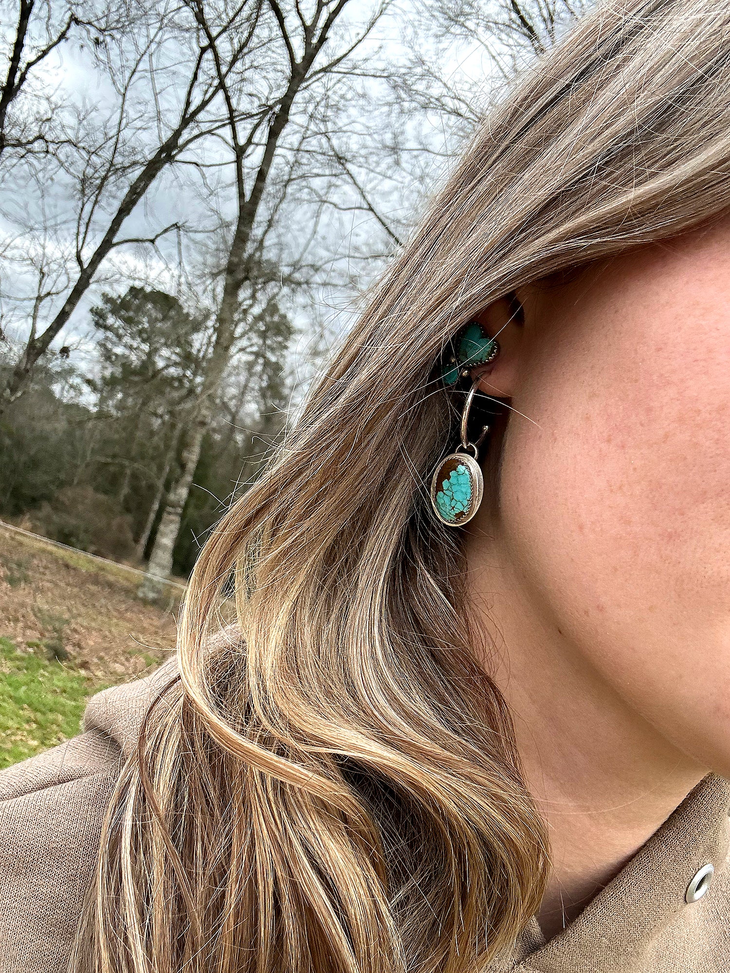 Quick Change Hoop Earrings with Swappable Stones (Med)