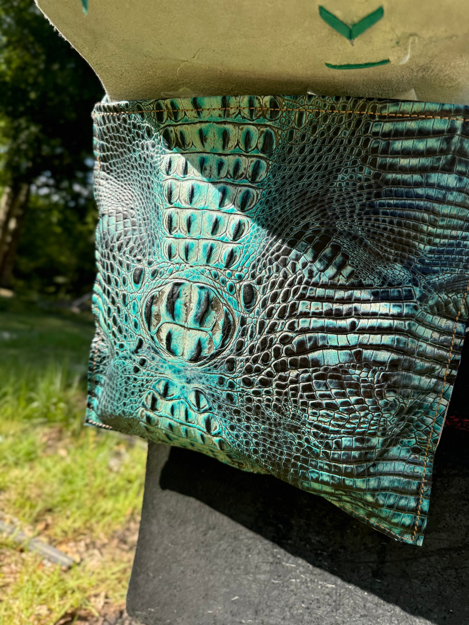 Turquoise Gator Crossbody