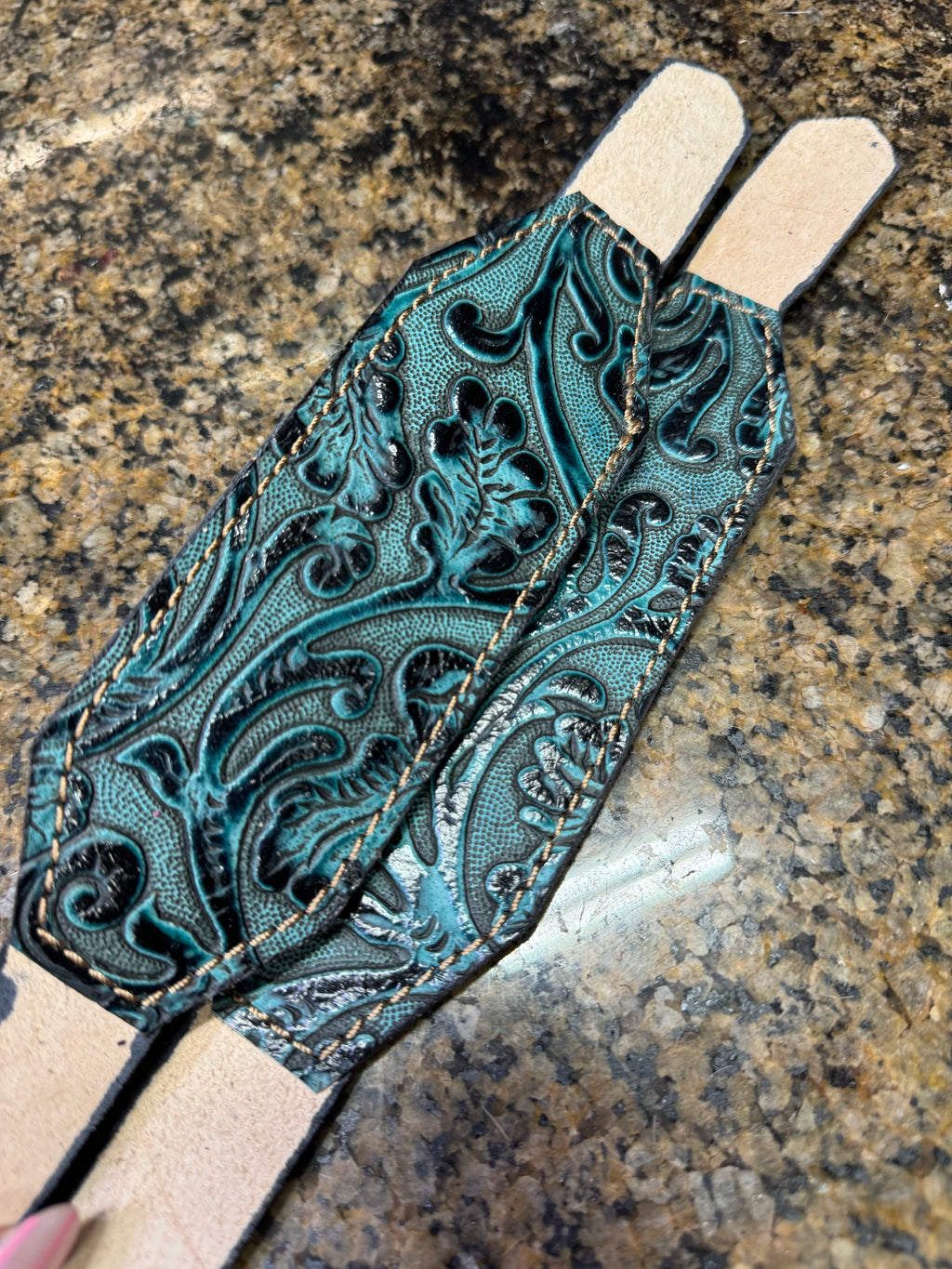 “Finish Your Own Way” Halter (Blue Tooled)