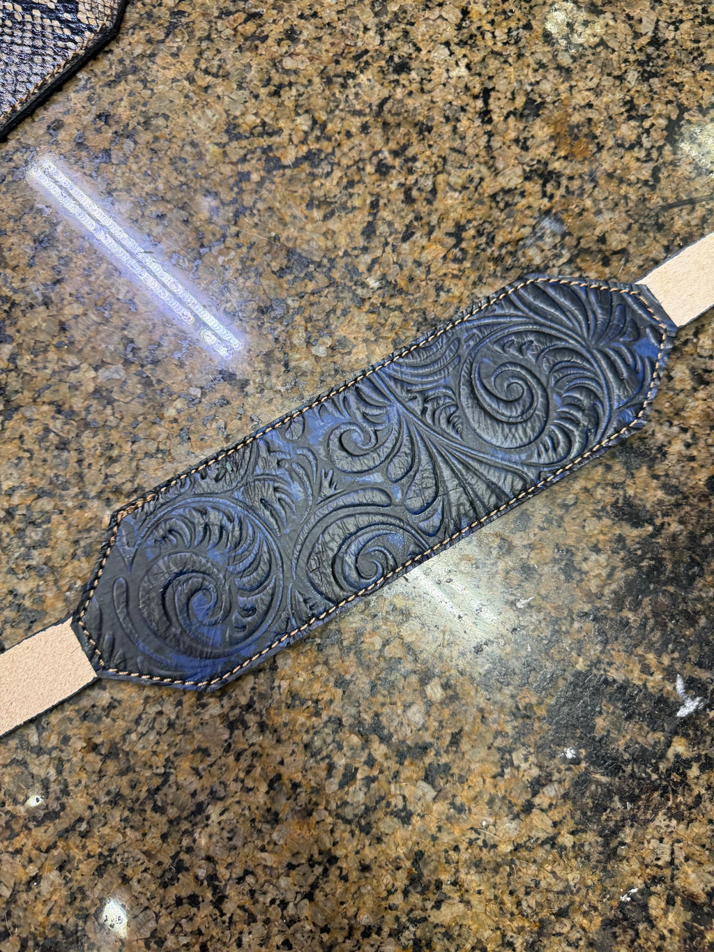 “Finish Your Own Way” Halter (Blue Swirls)