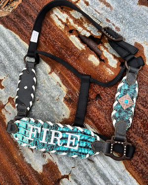 “Finish your own way” Halter (Turquoise Gator)