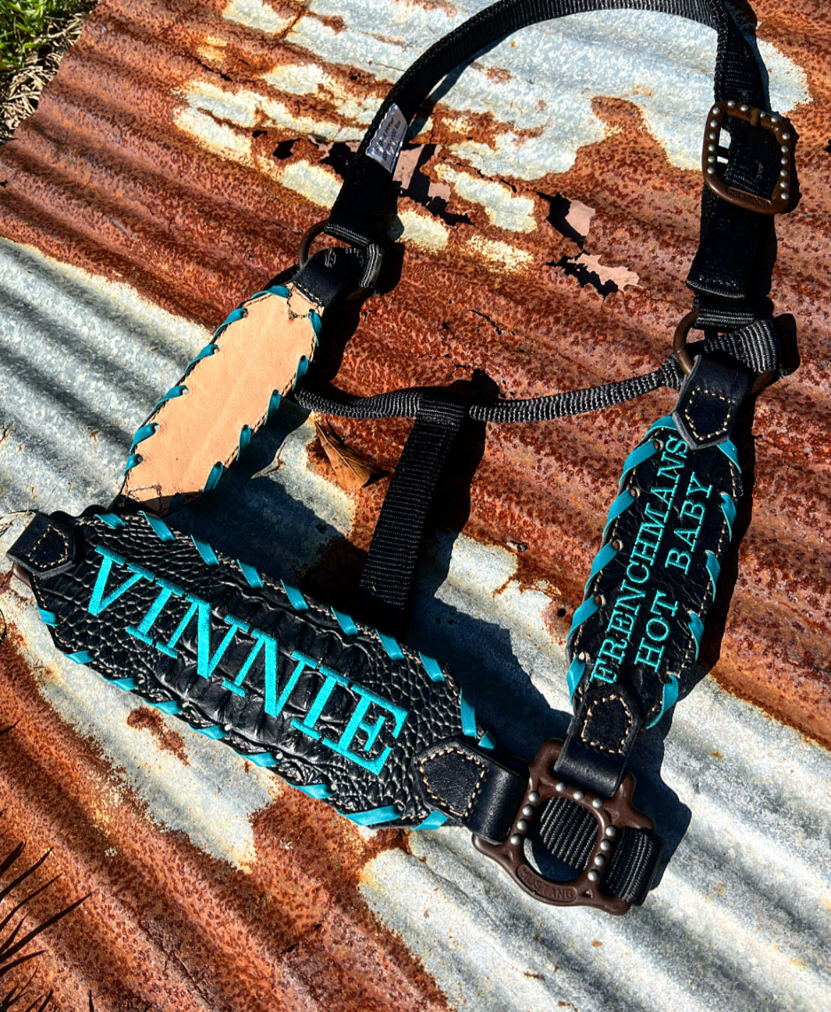 “Finish your own way” Halter (Black Gator)