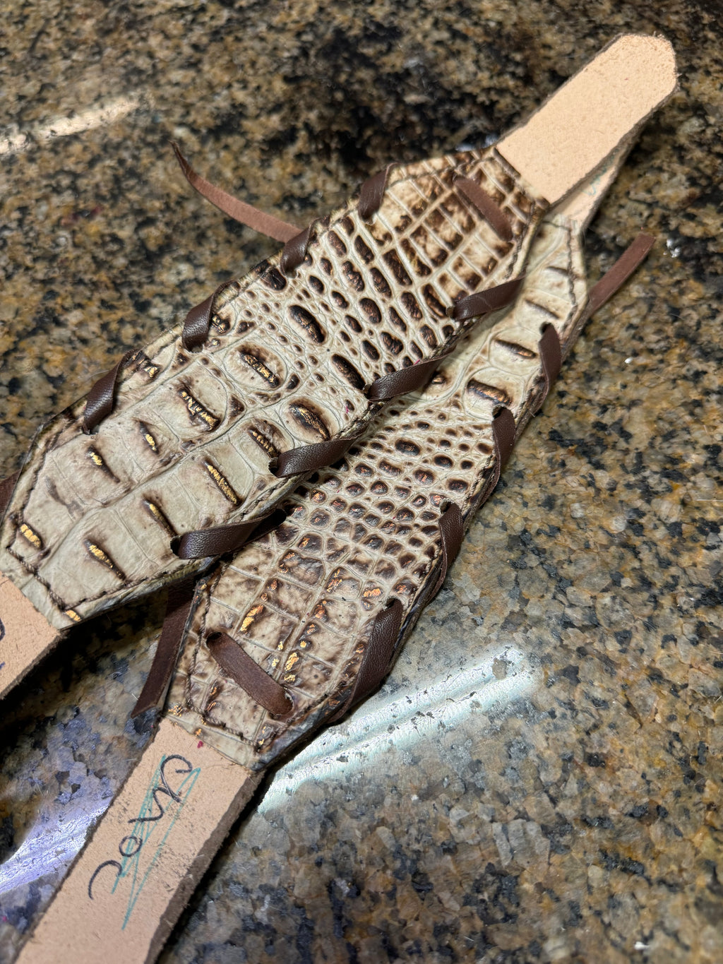 “Finish Your Own Way” Halter (Ivory Gator 2)