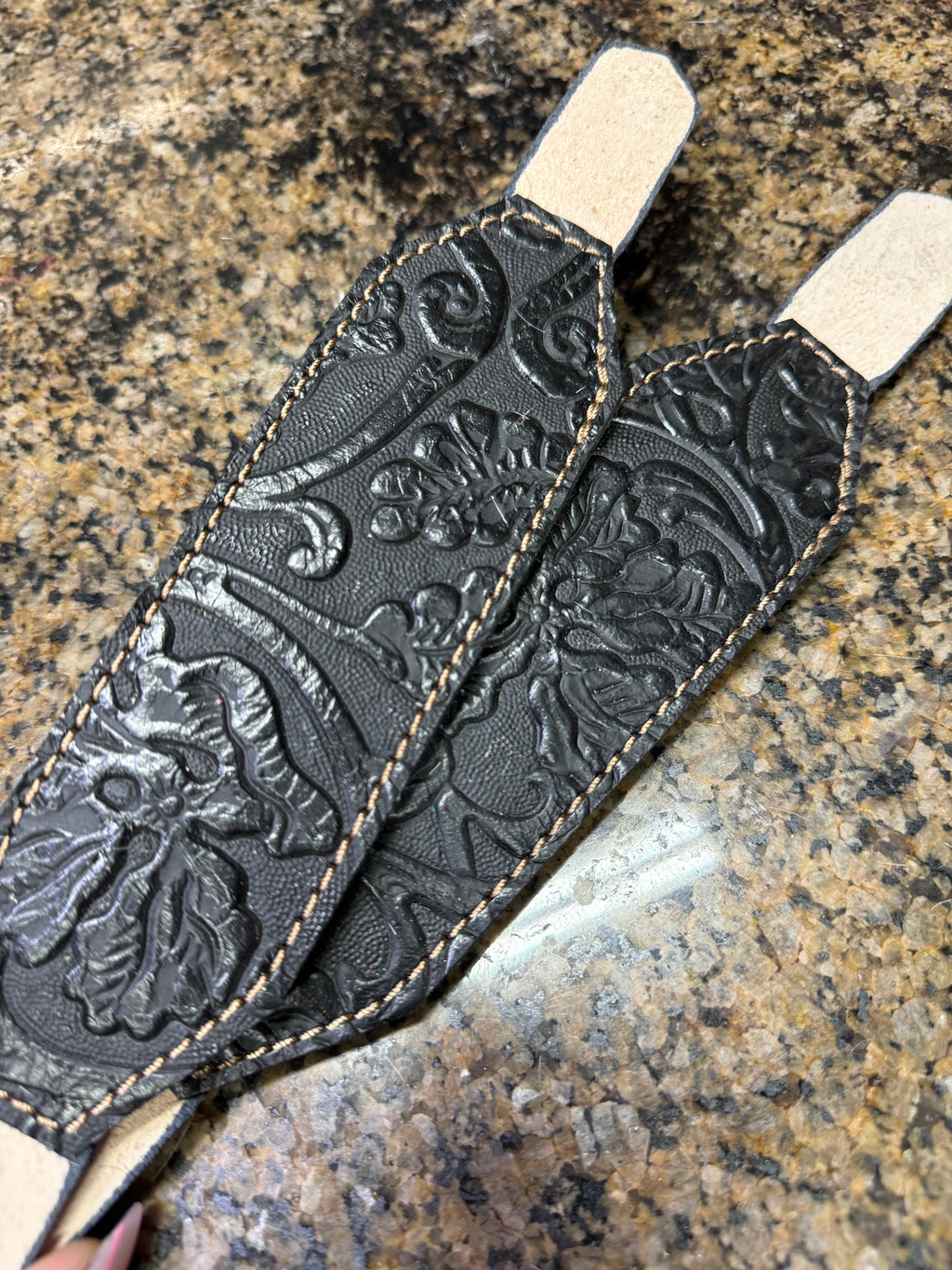 “Finish Your Own Way” Halter (Black Tooled)