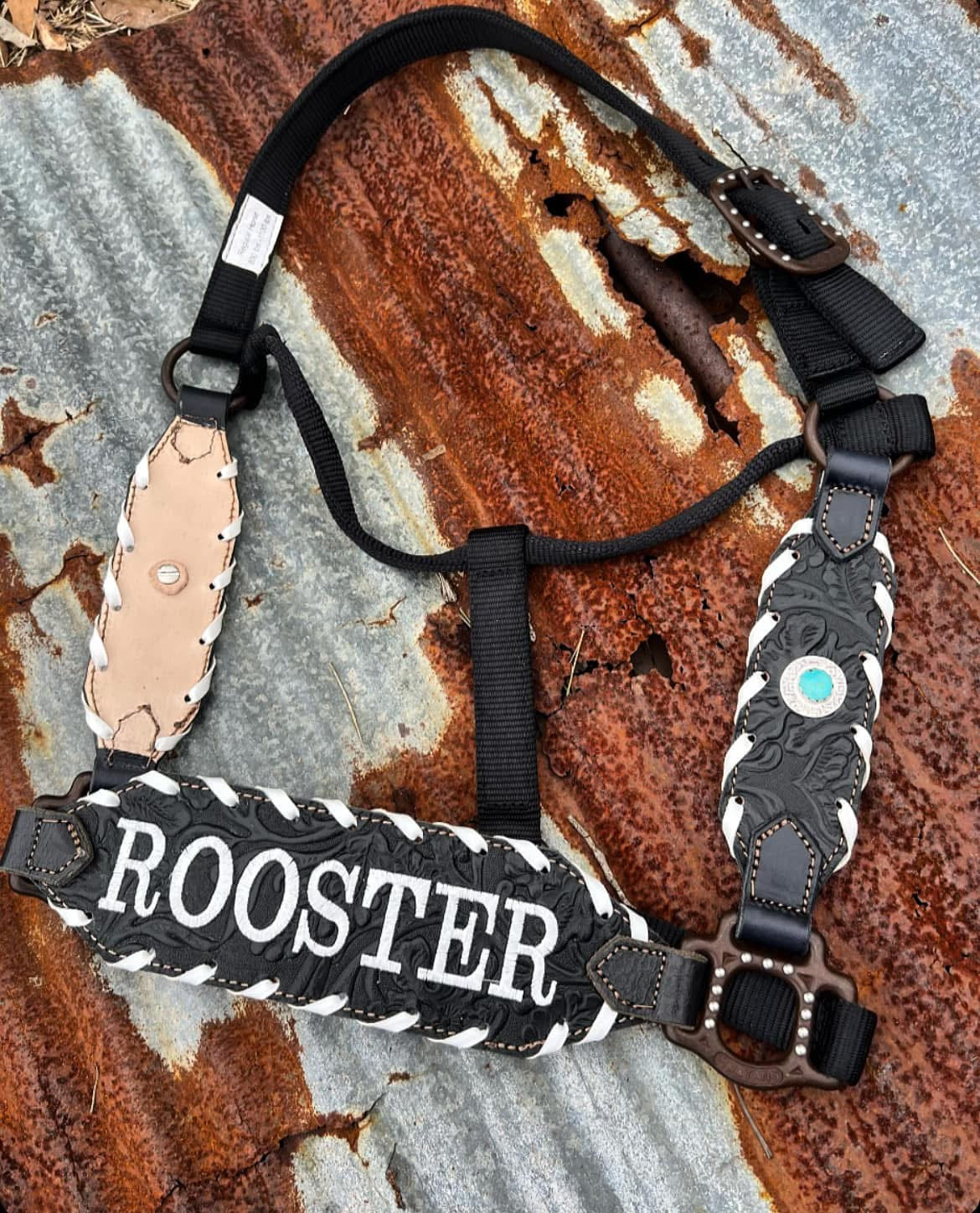 “Finish your own way” Halter (Black Tooled)