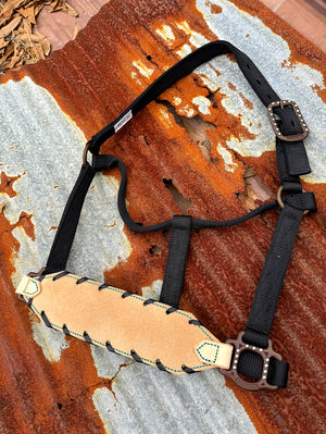 Natural Roughout Buckle Halter