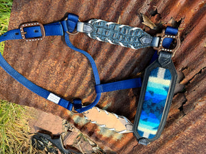 Blue wool inlay Halter