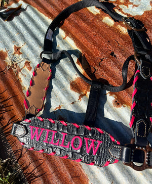 “Finish your own way” Halter (Black Gator)