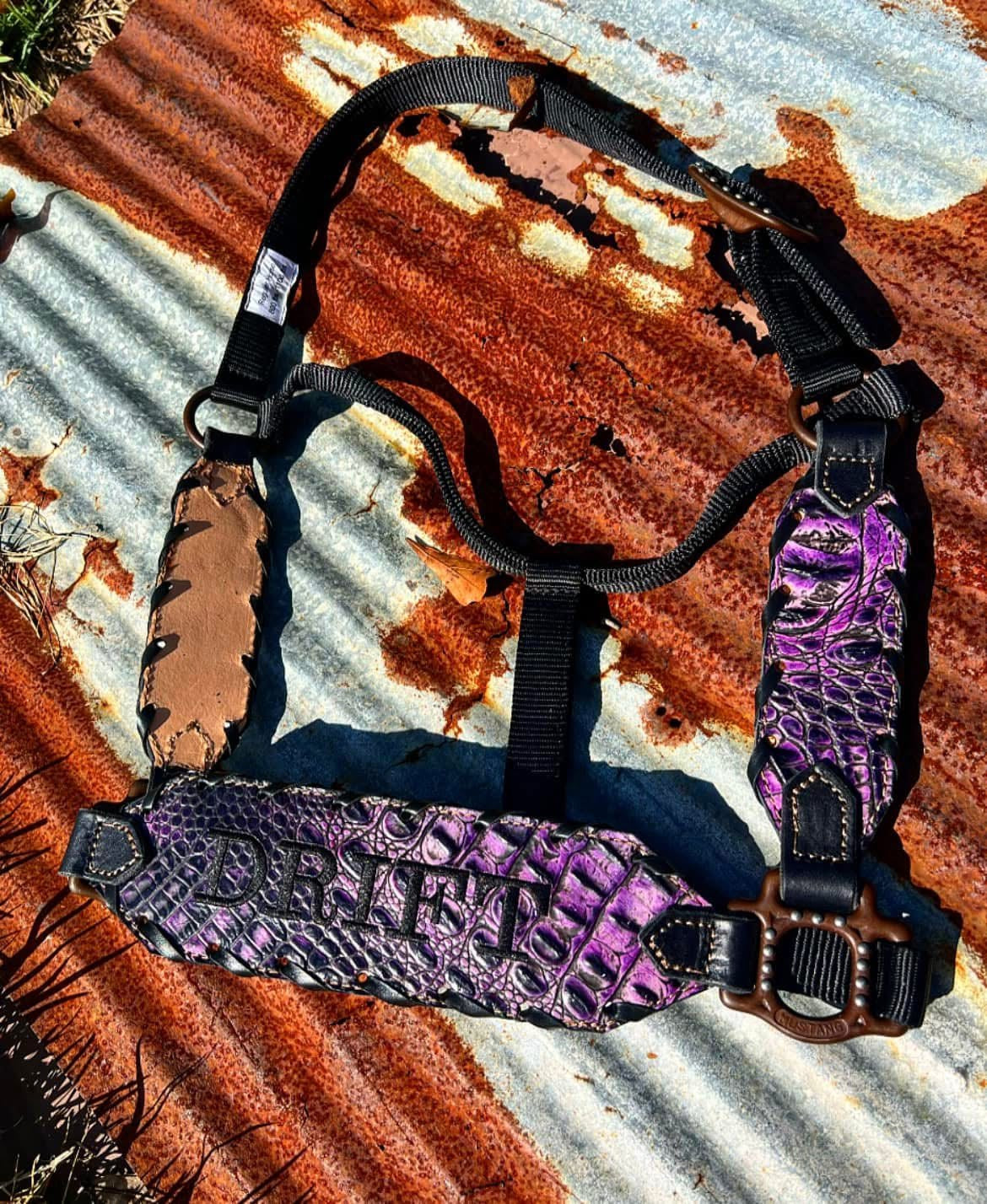 “Finish your own way” Halter (Purple Gator)