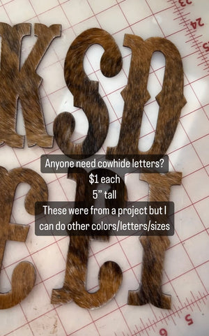 Cowhide Letters