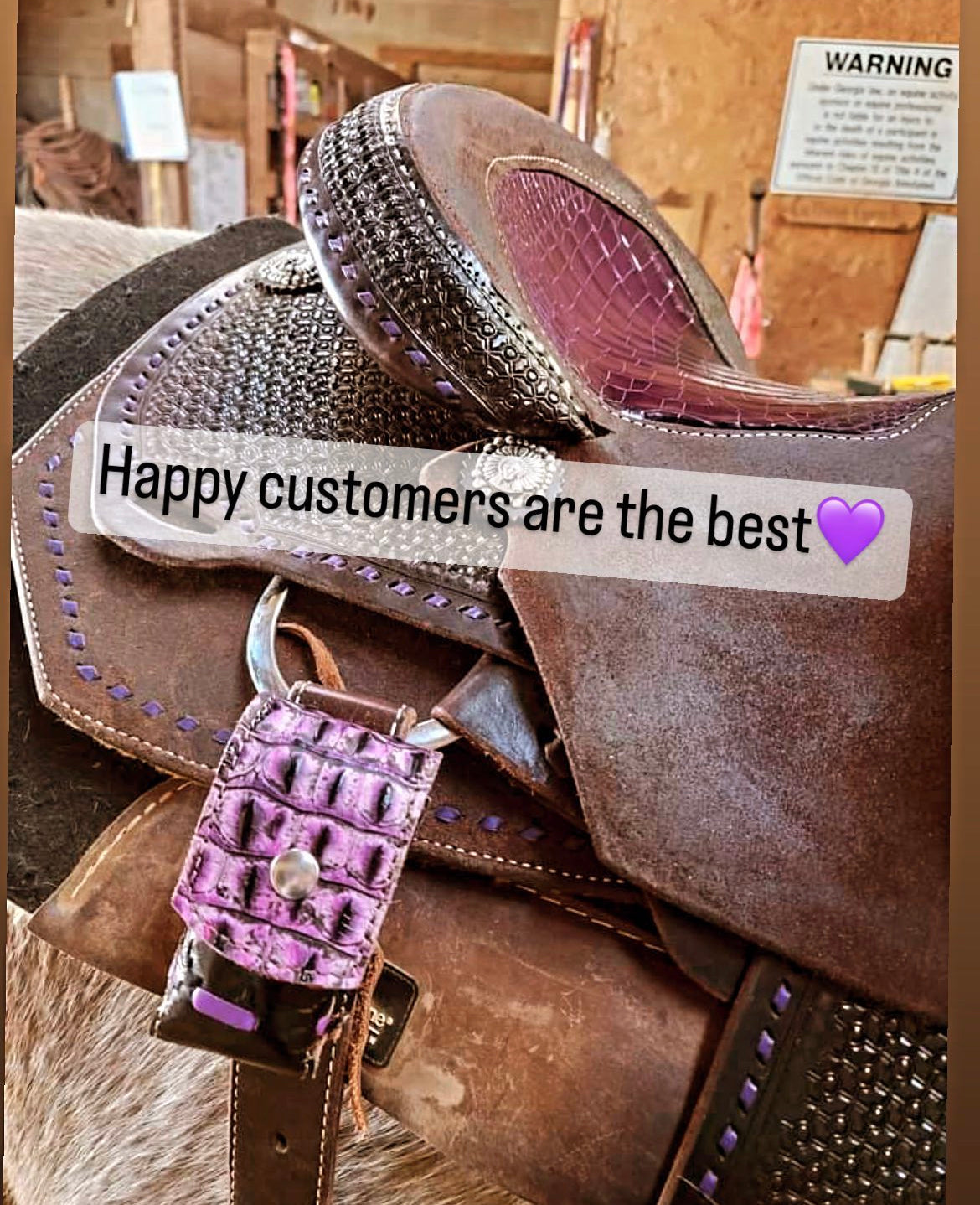 Rockstar Custom Leather - Baby Powder holder, for you ropers out