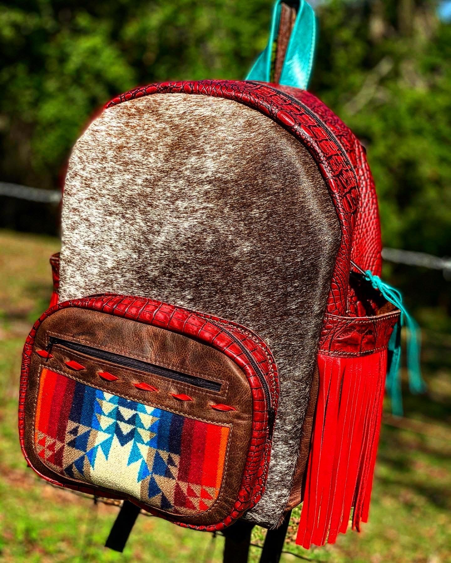 Ecust Backpack Custom Backpack – Bar Circle L Leather & Bags