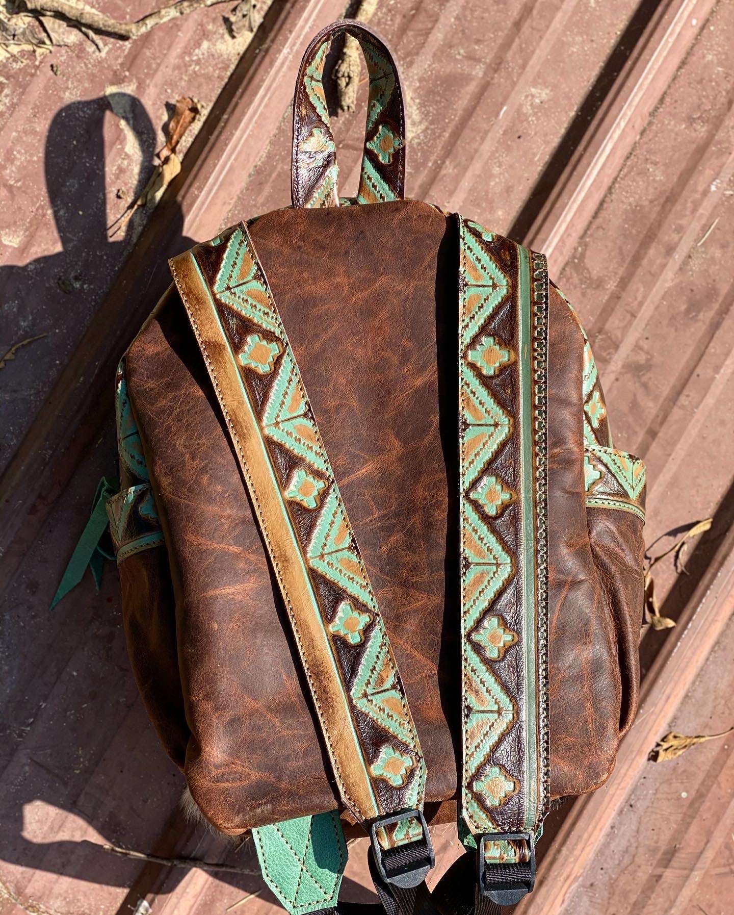 Embossed Leather Straps (Backpack Add On)