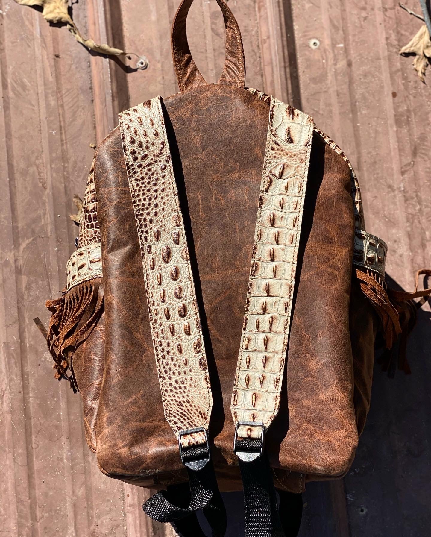 Embossed Leather Straps (Backpack Add On)